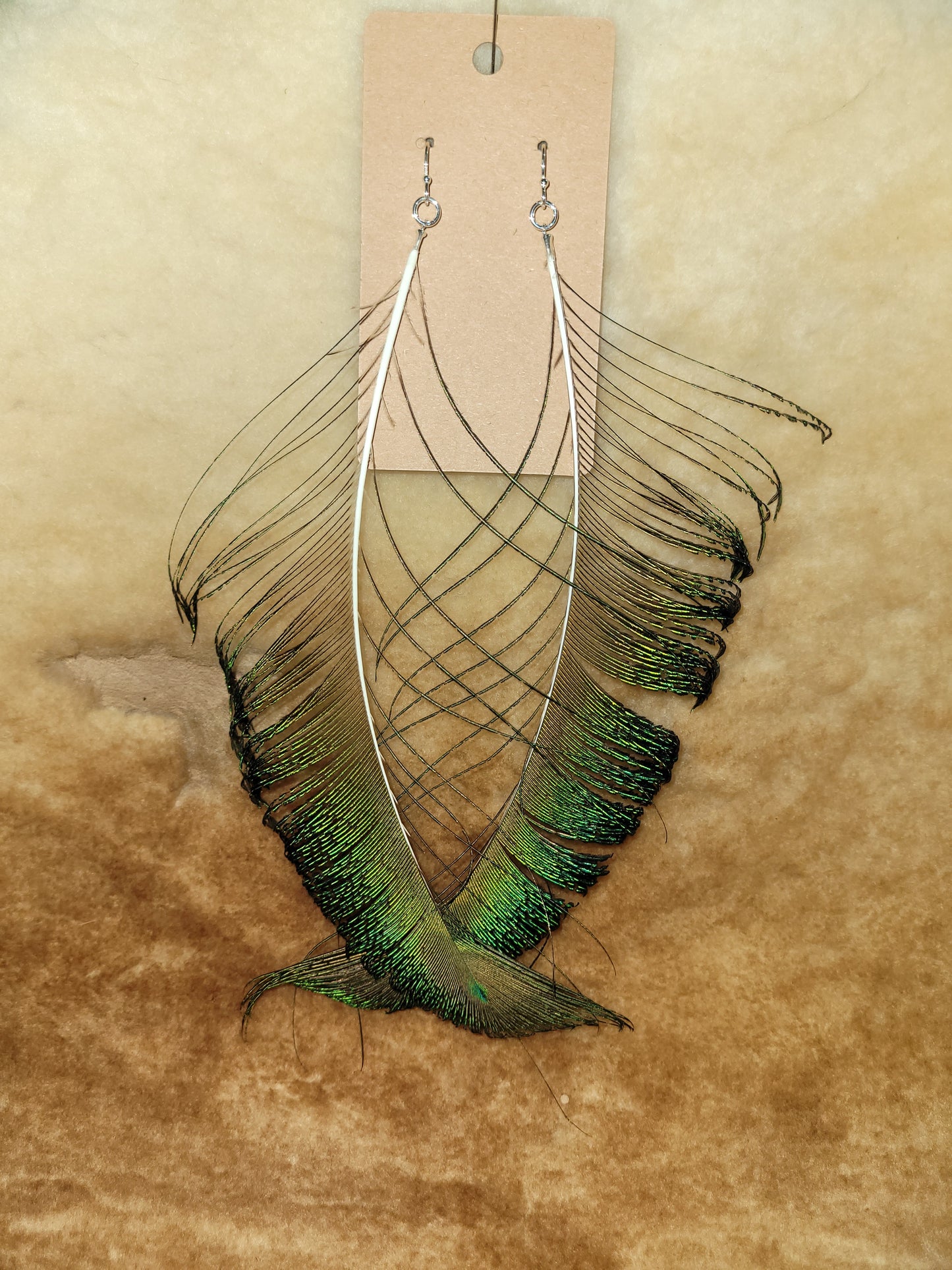 Peacock Earrings Sterling Silver