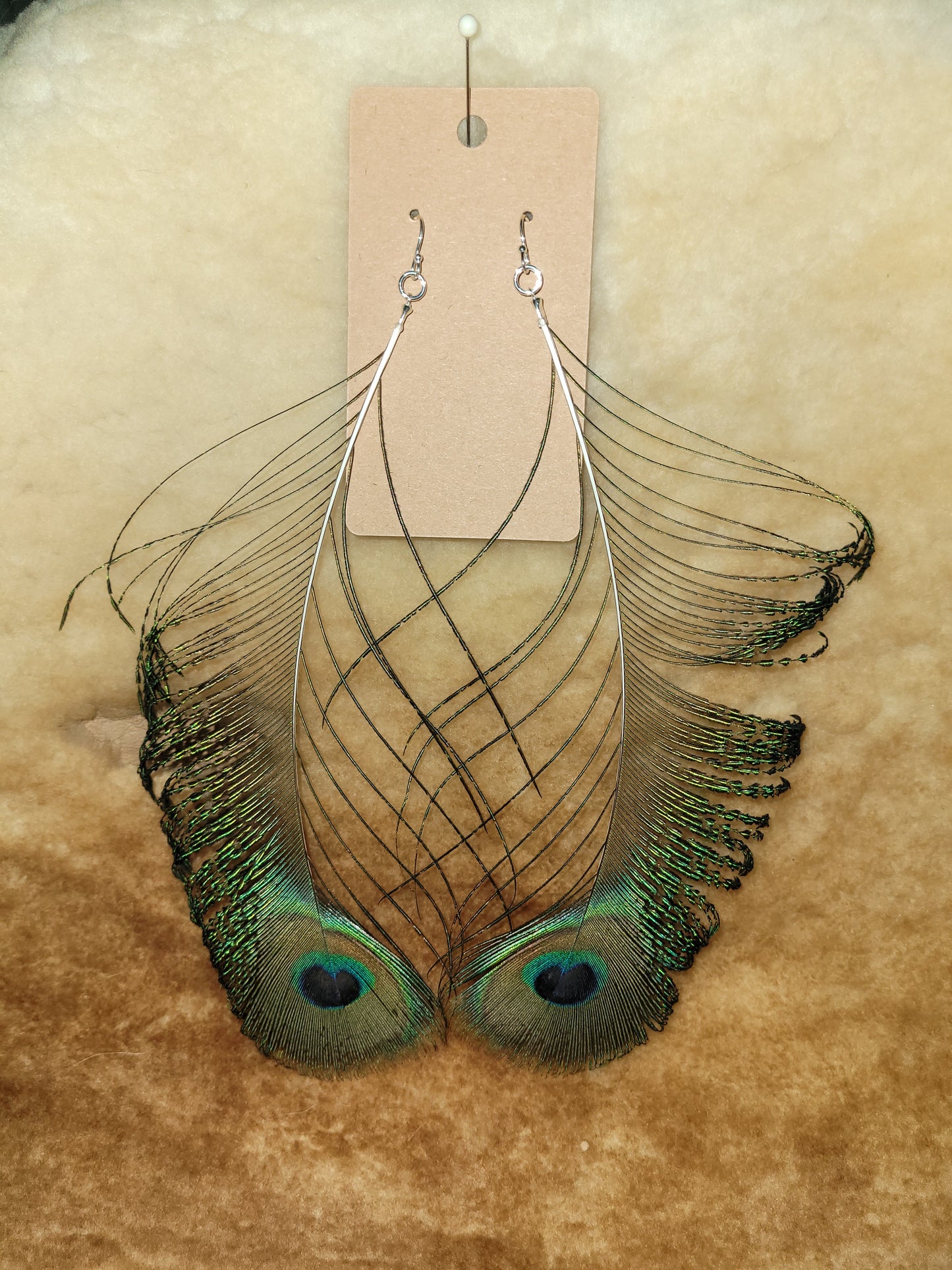 Peacock Earrings Sterling Silver