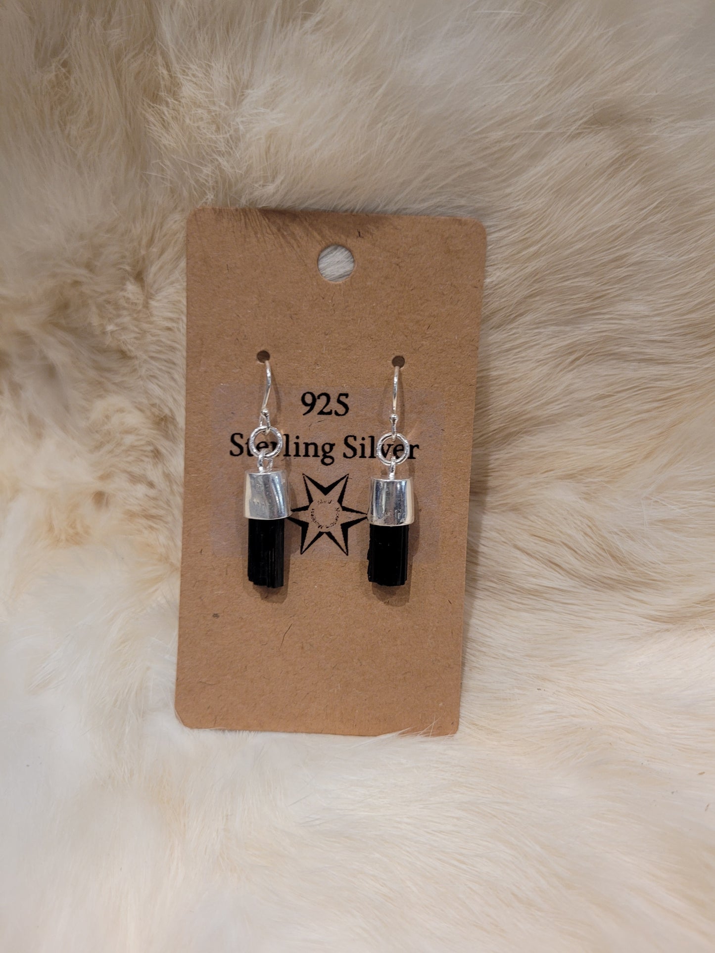 Black Tourmaline Sterling Silver Earrings