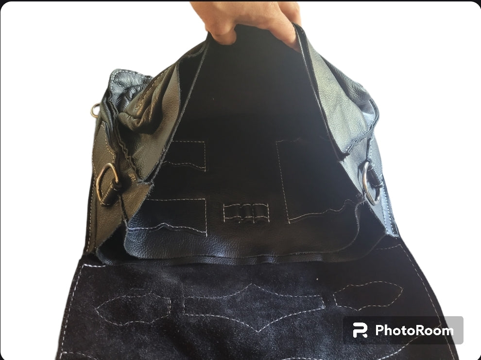 Custom leather satchel