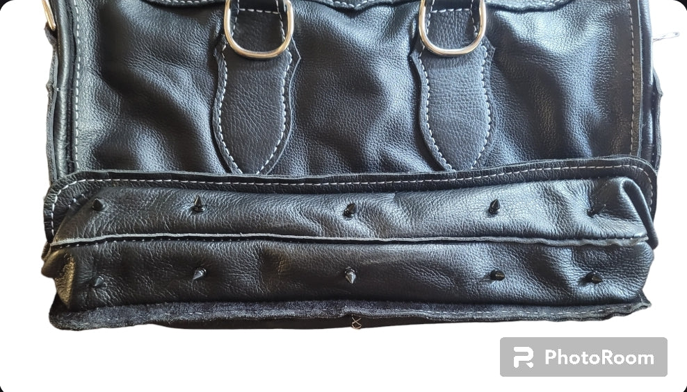 Custom leather satchel