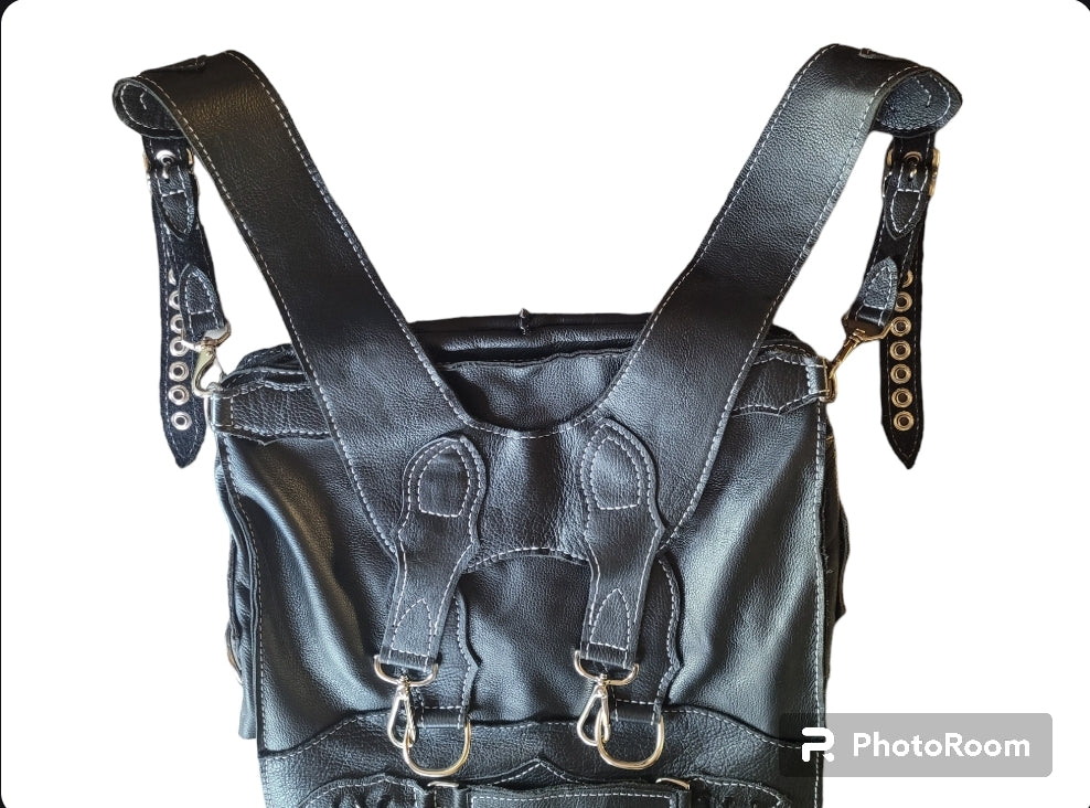 Custom leather satchel