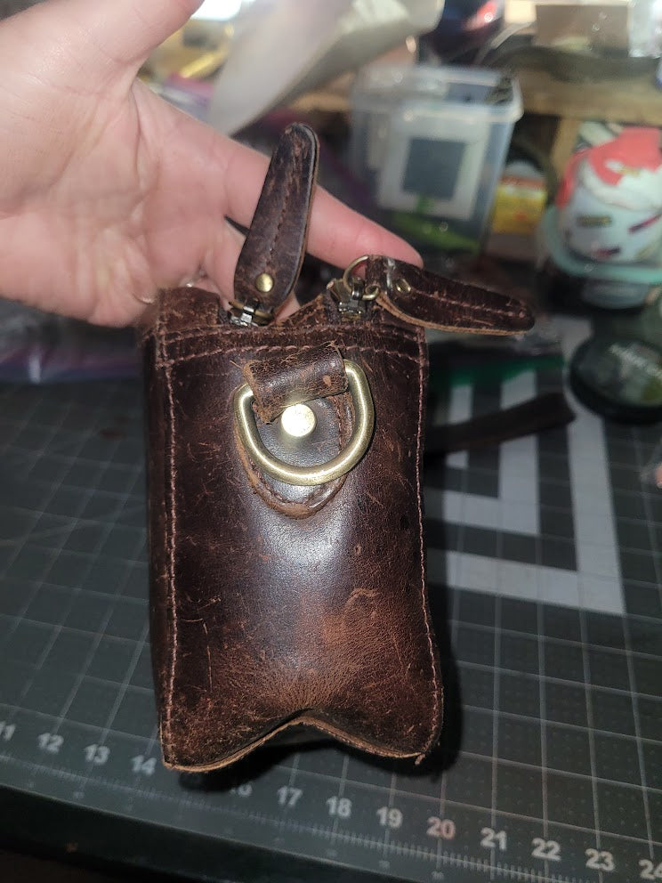 Repaired Leather Purse