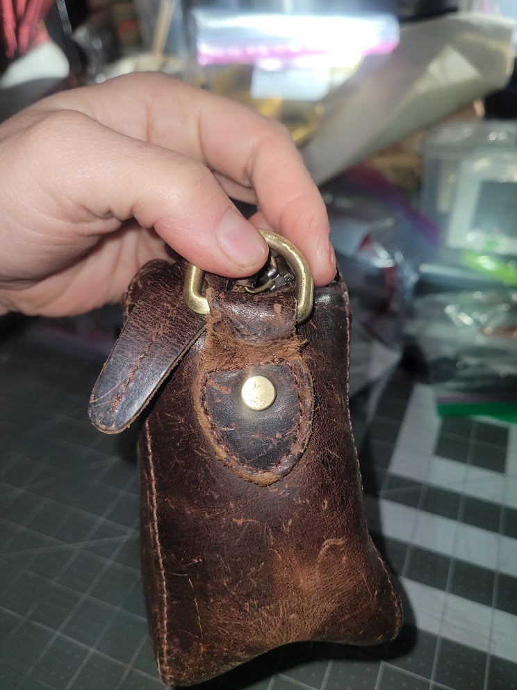 Repaired Leather Purse