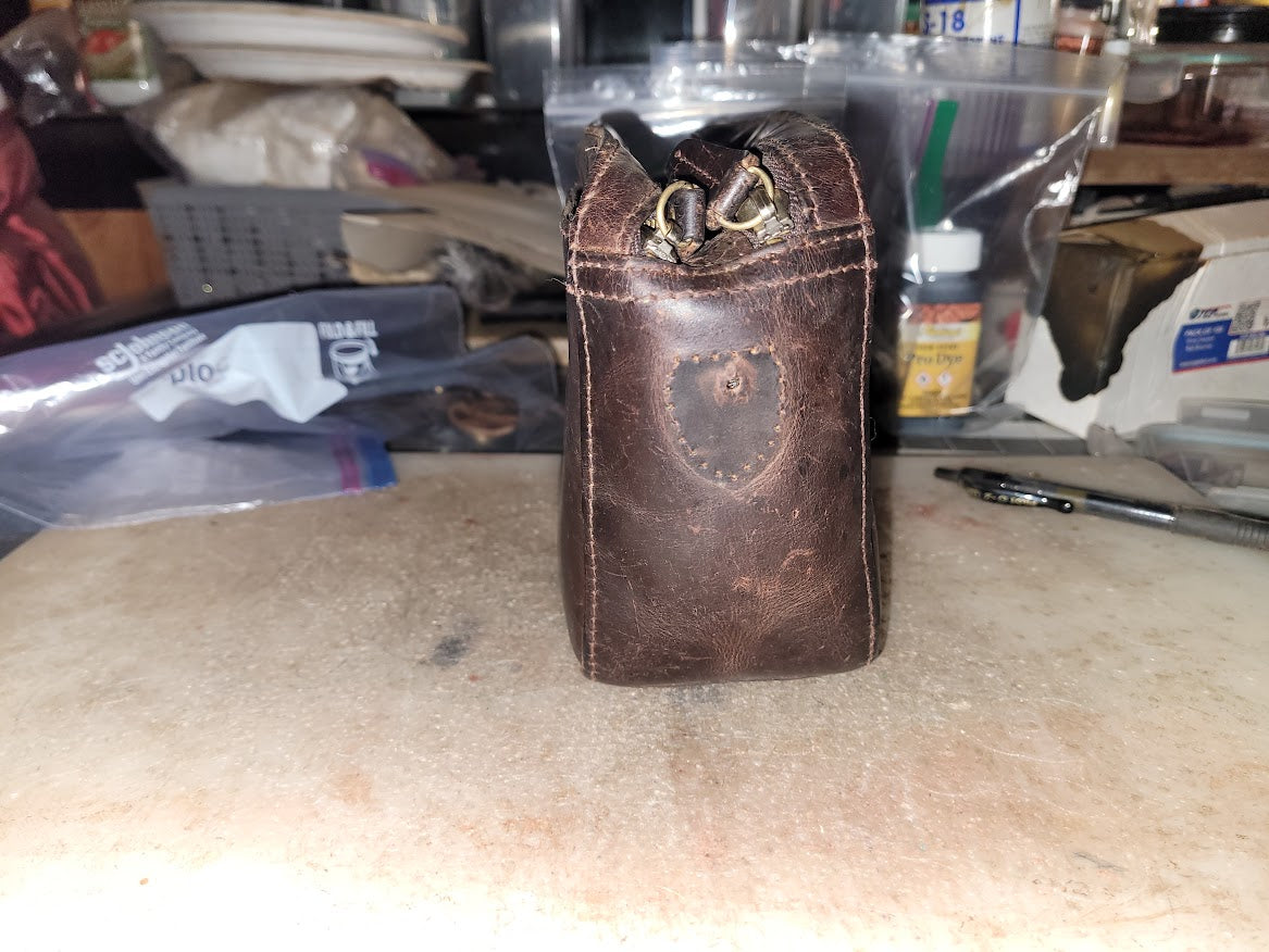 Repaired Leather Purse